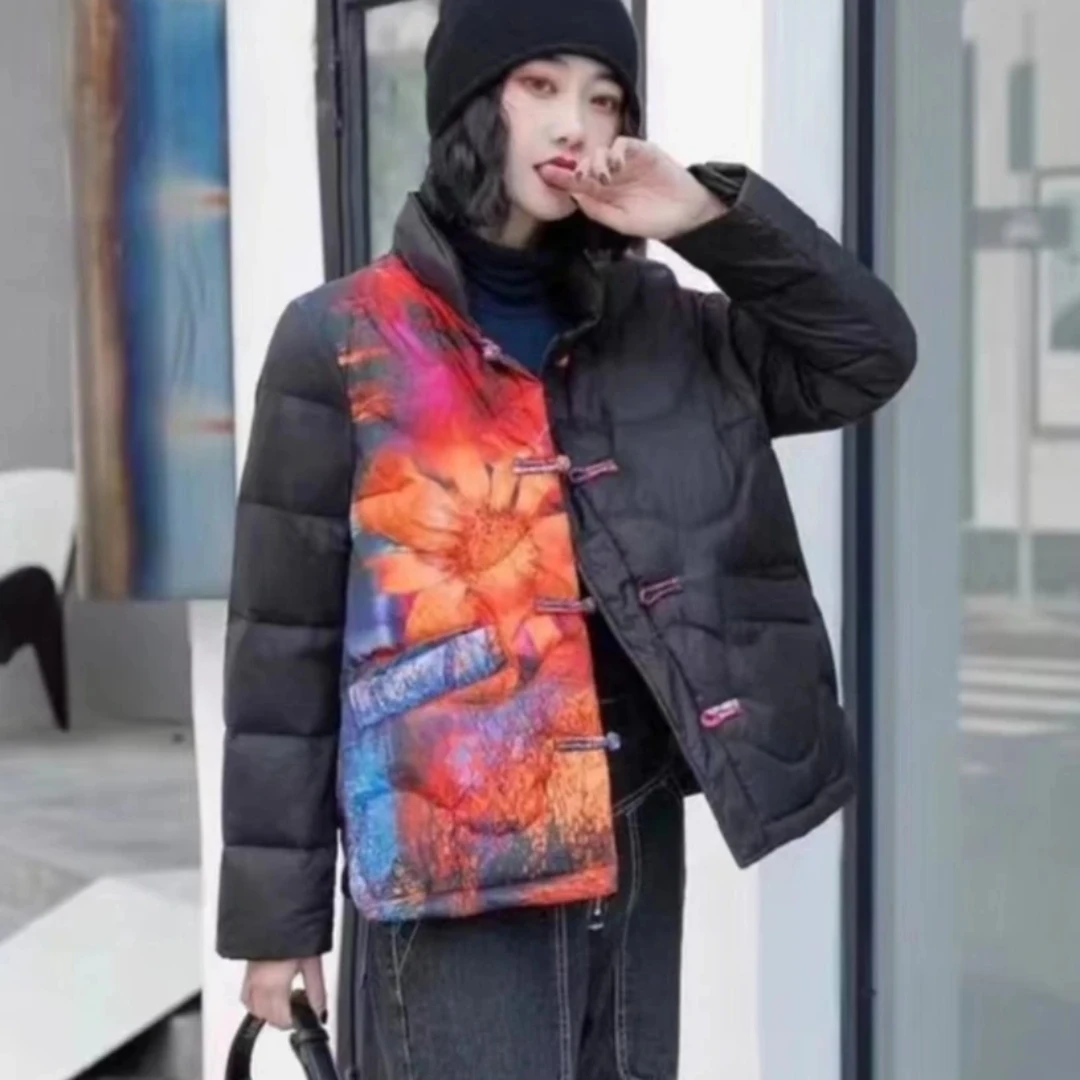 小睿麻衣 国风半面羽绒服