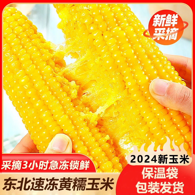 十根速冻散装黄糯玉米大棒单根250克散装黏玉米软甜糯0添加冷冻