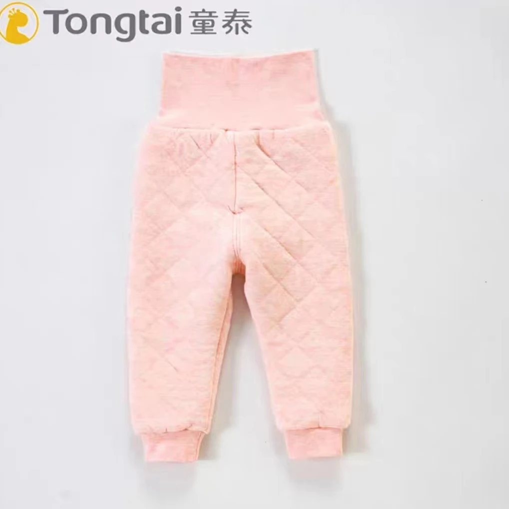 TT秋冬加里夹棉高腰裤婴儿保暖裤男女宝宝棉裤加厚护肚裤
