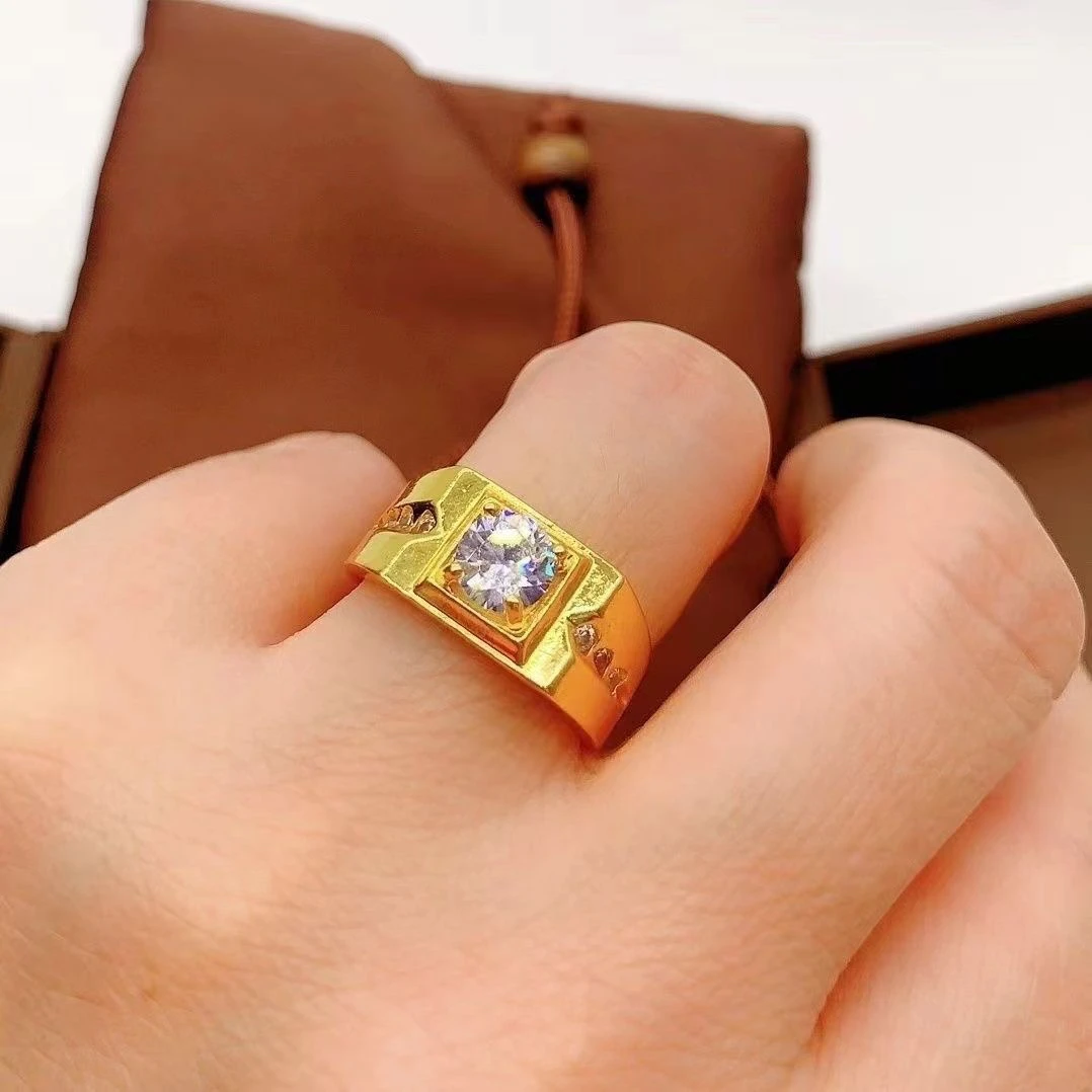 铜合金戒指 男士活口戒指镶钻