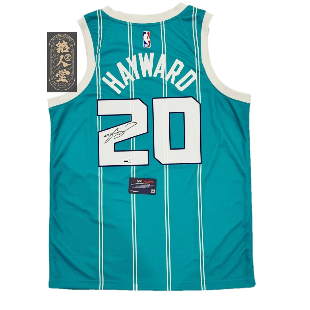 【铭人堂】NBA-海沃德亲签黄蜂蓝sw球衣收藏（含FA证书）