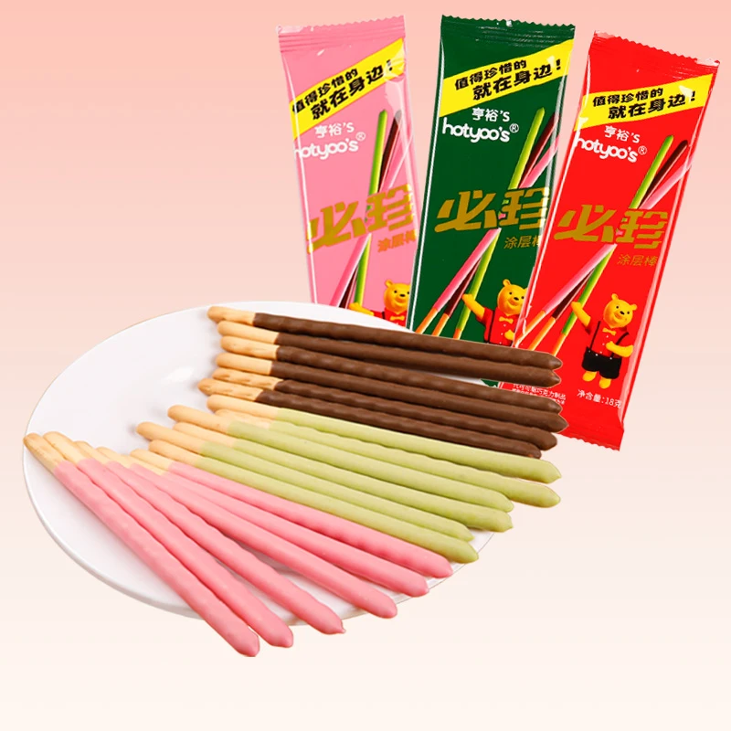 袋装涂层巧克力味手指饼干棒条散蛋糕装饰商用长条休闲零食整箱