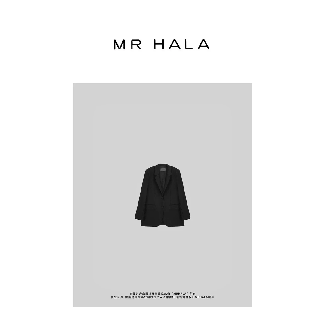 MRHALA 拢月精裁澳毛正肩西装外套女 LW39131