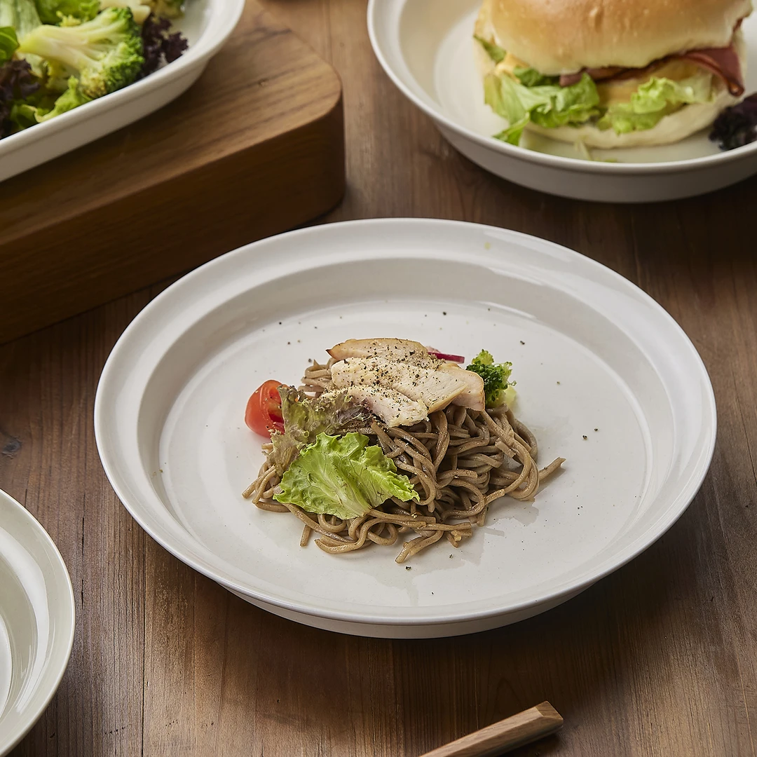 曼叙碗盘套装家用一人食餐具轻奢高级感折边碗碟套装家用2人情侣