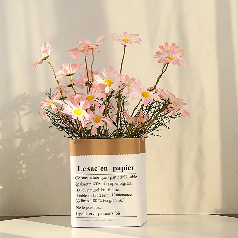小雏菊仿真假花客厅摆设绿植装饰品洋甘菊干花束插花艺餐桌花摆件