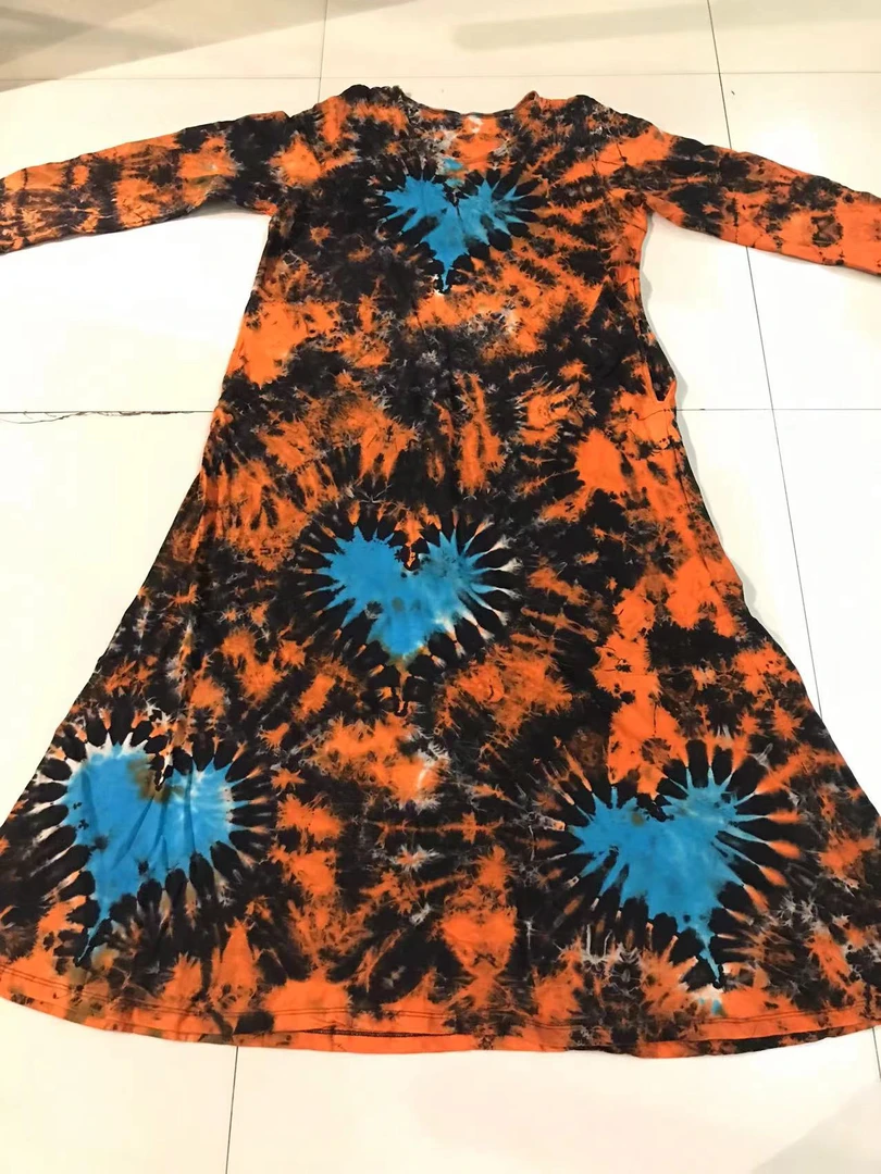 泰国体恤棉扎染长袖长裙