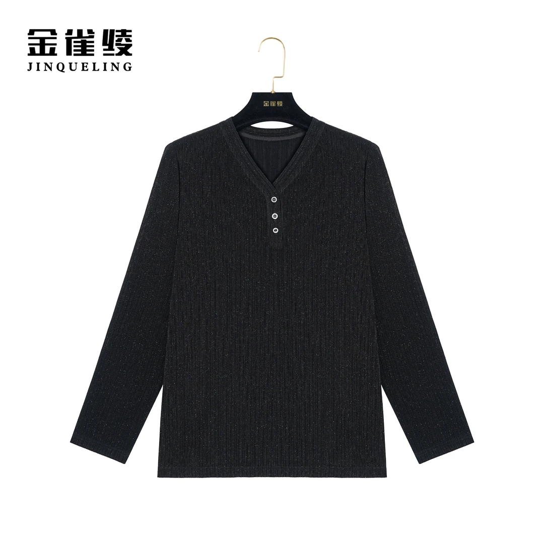 金雀绫【瘦瘦衫】秋季款93醋酸简约时尚休闲小衫BS7032