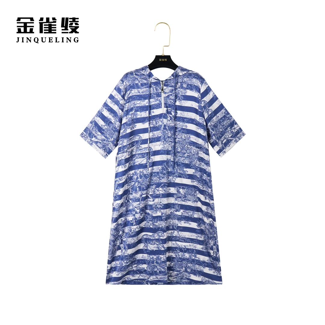 金雀绫【山林日记】桑蚕丝碎花气质轻奢优雅女装连衣裙AL6012