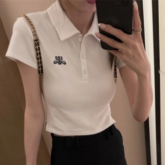 【OPENING自制】乖乖女减龄刺绣polo衫