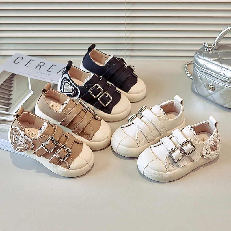 2024年秋季新款女宝宝可爱爱心儿童时尚潮款小皮鞋MSY-TXY-8187