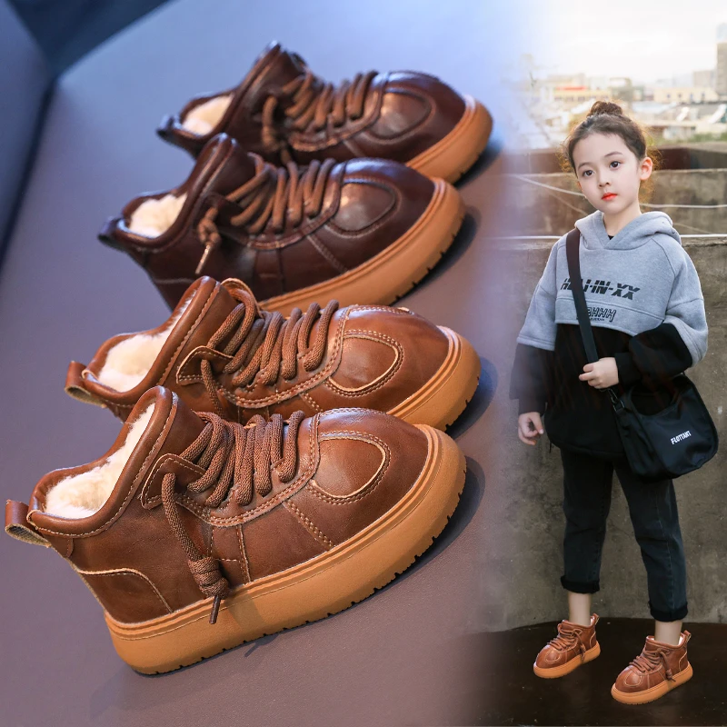 2024秋冬新款儿童雪地靴保暖舒适童棉靴户外加厚加绒LBR-001