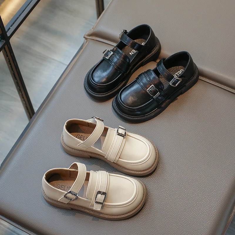 2024年春新款女孩气质潮款单皮鞋英伦风时尚女童时装皮鞋BBW2681