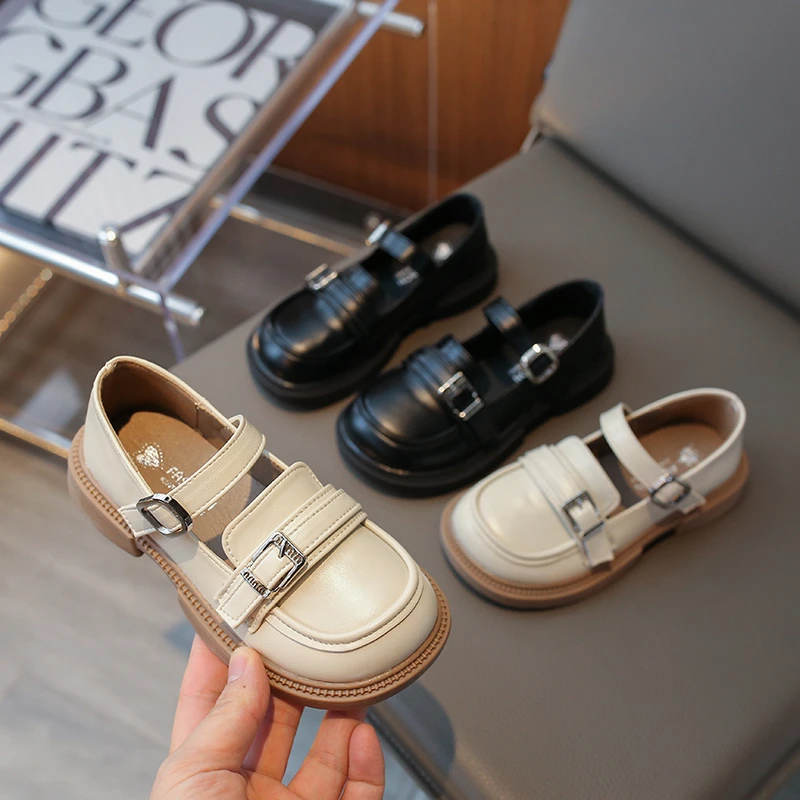 2024年春季新款女宝宝小皮鞋时尚简约时尚女宝潮款小皮鞋BY-755