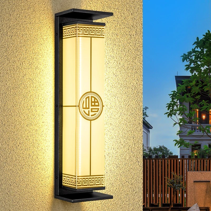 不锈钢户外防水太阳能别墅两侧大门柱子外墙庭院简约室外接电壁灯
