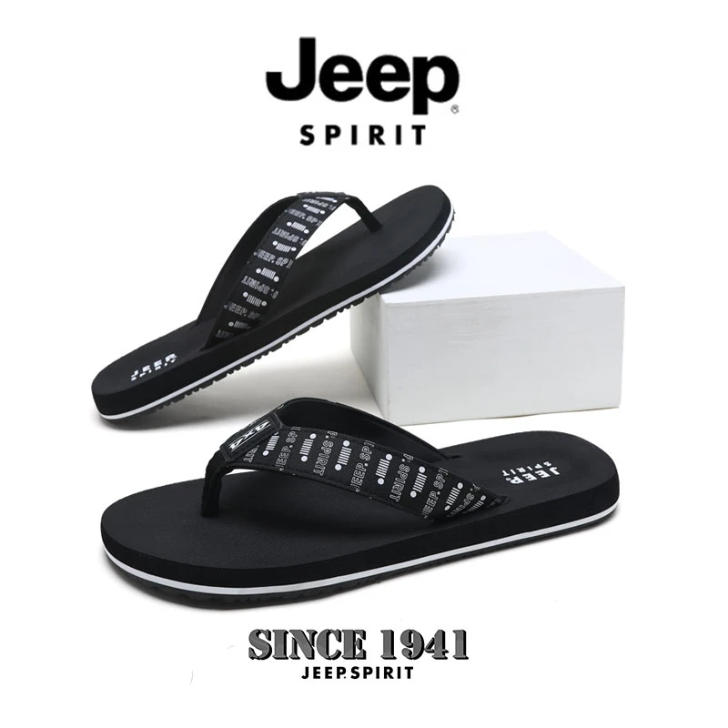 JEEP SPIRIT吉普男士夹脚人字拖外穿沙滩拖鞋时尚耐磨好穿男防滑