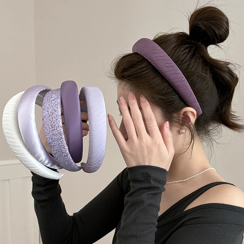 高级感ins宽边海绵发箍女士2025新款气质高颅顶洗脸发卡法式头箍