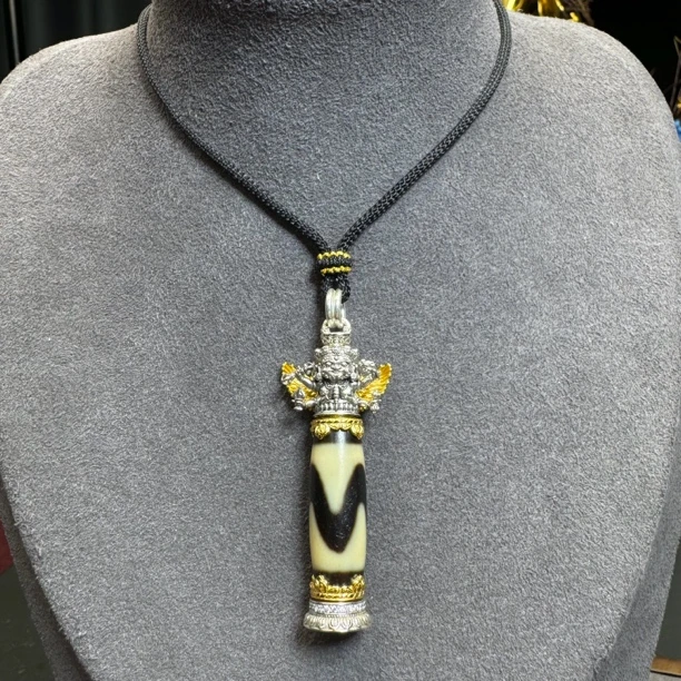 小青|手工设计银镶普巴金刚牙牙玛瑙吊坠多样性发一--1990Z