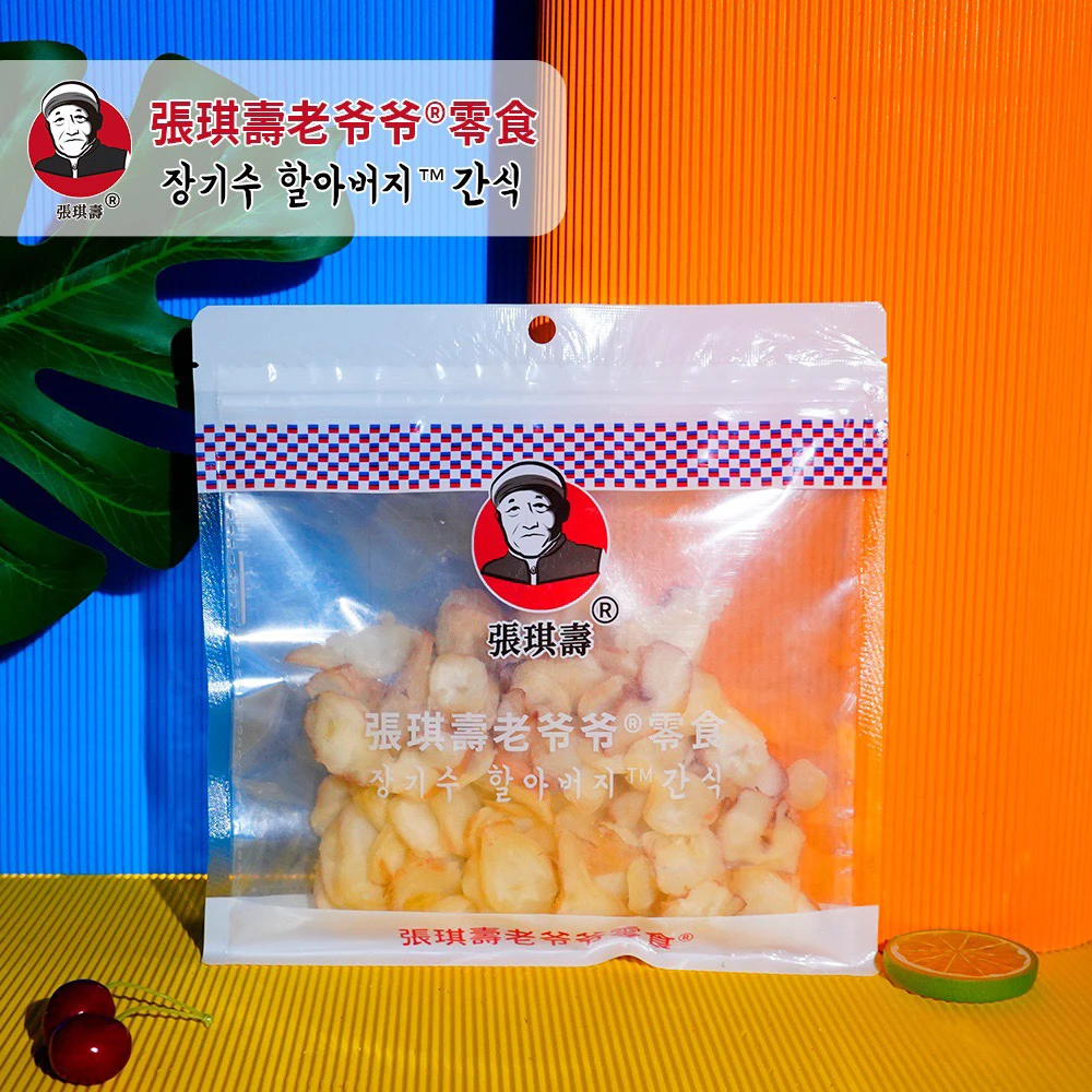 张琪寿老爷爷鱿鱼足片200克原味小吃即食海味零食