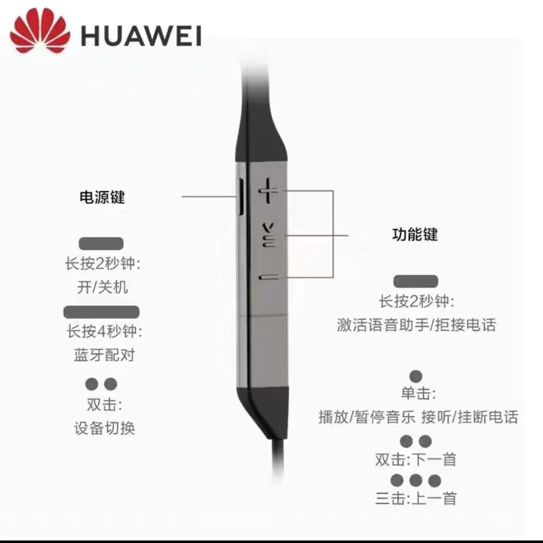 99新 Huawei/华为 挂脖freelacePro运动多功能高音质耳机音乐