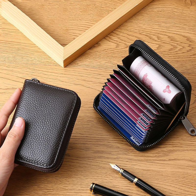 真皮质感防消磁卡包男士驾驶证信用卡银行卡大容量卡套防盗刷卡套