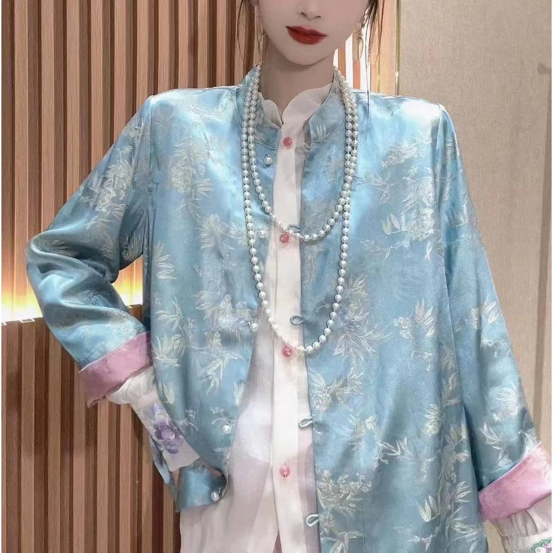 【夏克立】春夏季重工提花定新中式上衣私人高定款20244420—绵绵