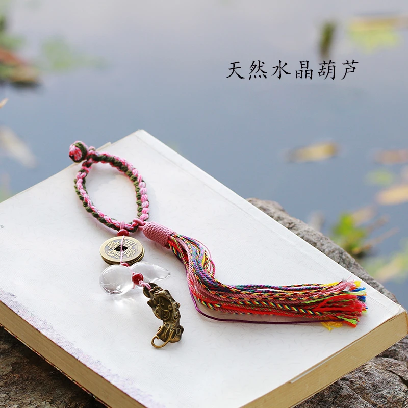 天然白水晶葫芦车挂家居