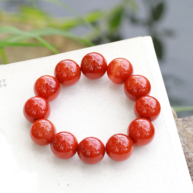 天然玛瑙手链红色时尚手串