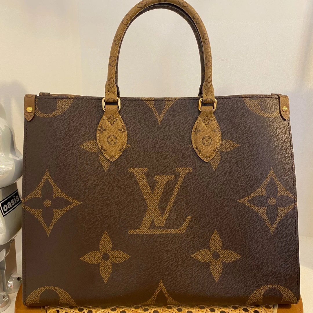 95新 LouisVuitton/路易威登 lvonthego托特包中号OTG芯片/F