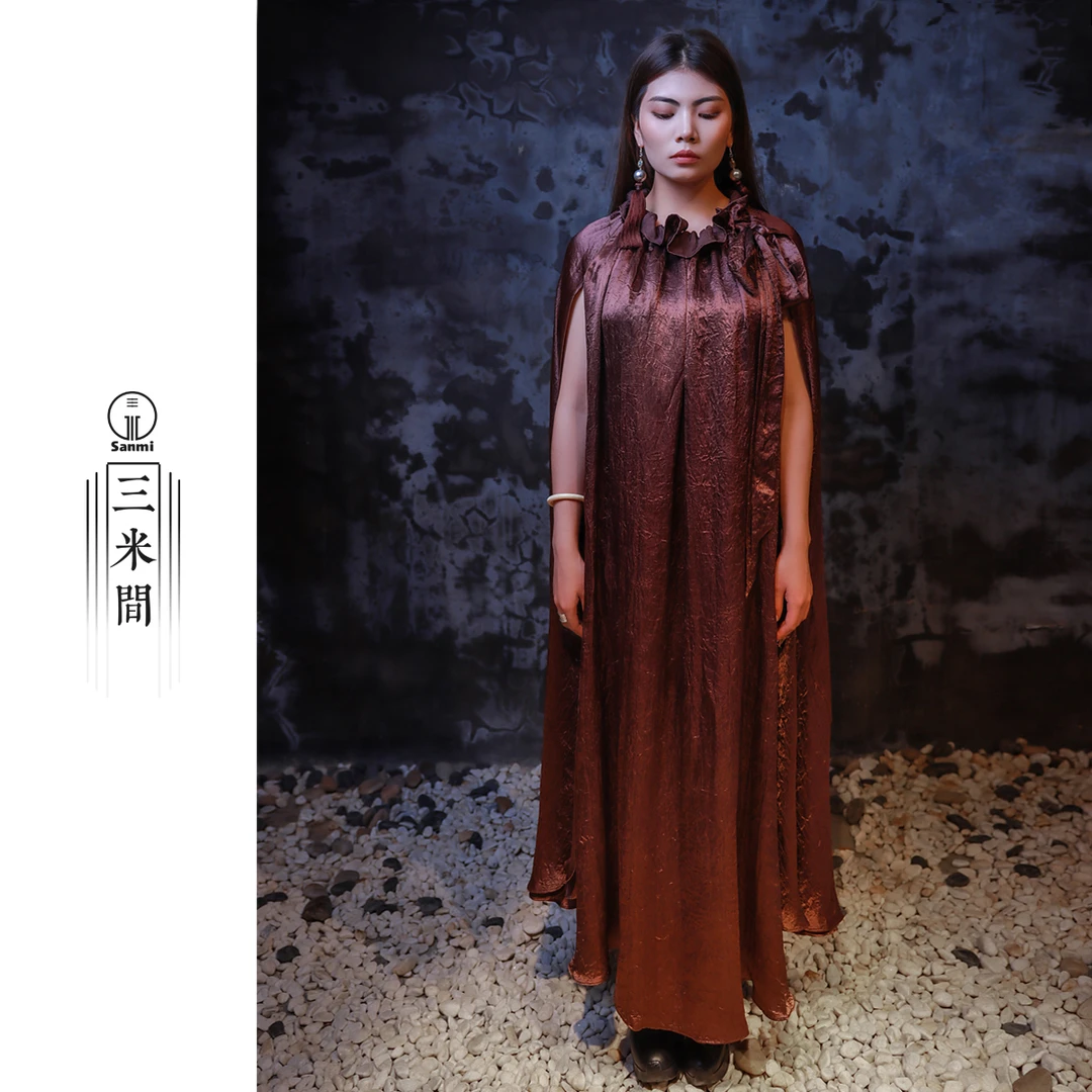 设计师款无袖长袍典雅走秀