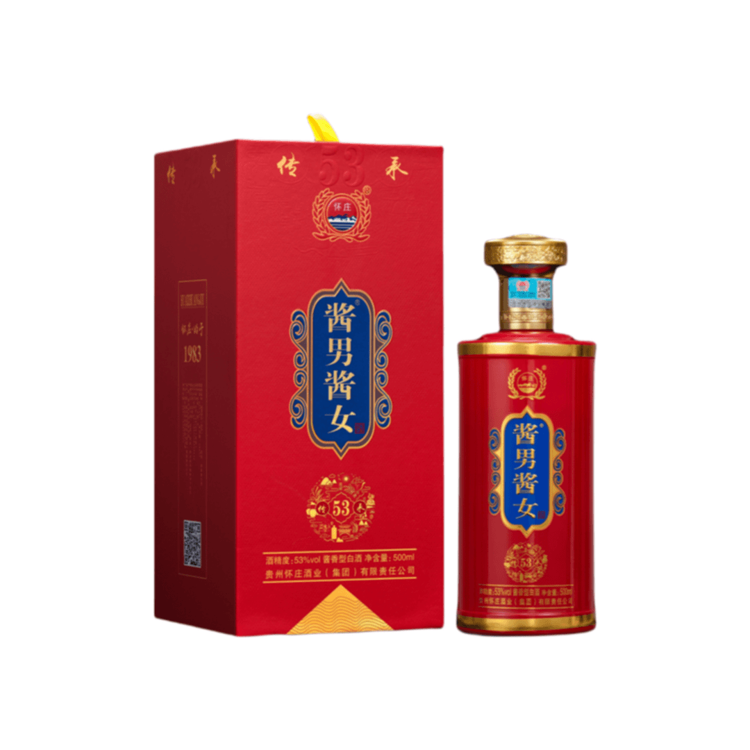 怀庄 酱男酱女传承茅台镇53%vol.酱香型白酒500ml53度