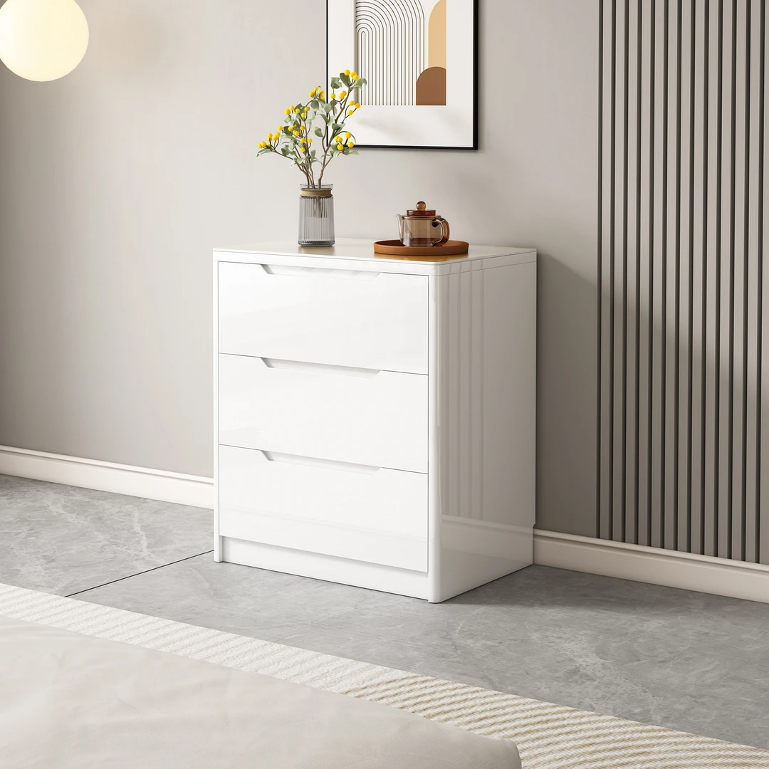 2024简约现代抽屉卧室客厅奶油风大容量床尾置物柜靠墙抽屉五斗柜