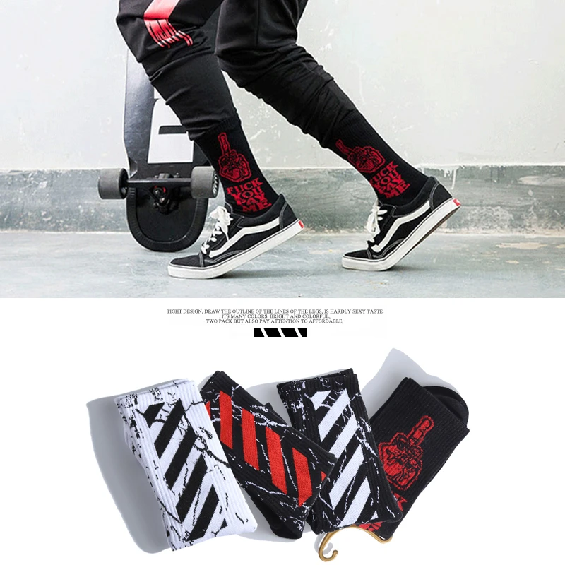 长袜男潮街头欧美高帮男春夏中筒ins情侣袜子运动篮球袜潮流长筒