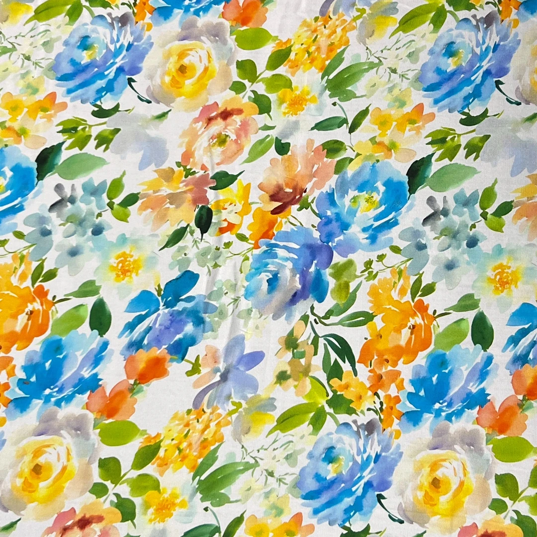 贡缎-香云缎——C2108莫奈花园    纯棉布料100%全棉