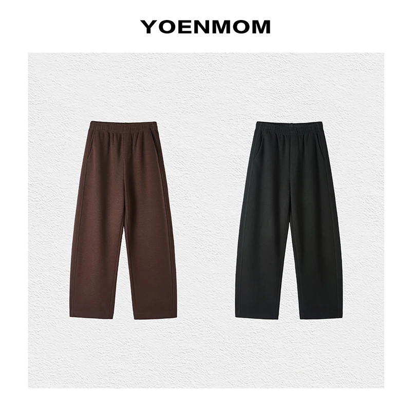 YOENMOM·回味经典·秋冬新品 羊毛美式复古松弛感显瘦百搭弯刀裤