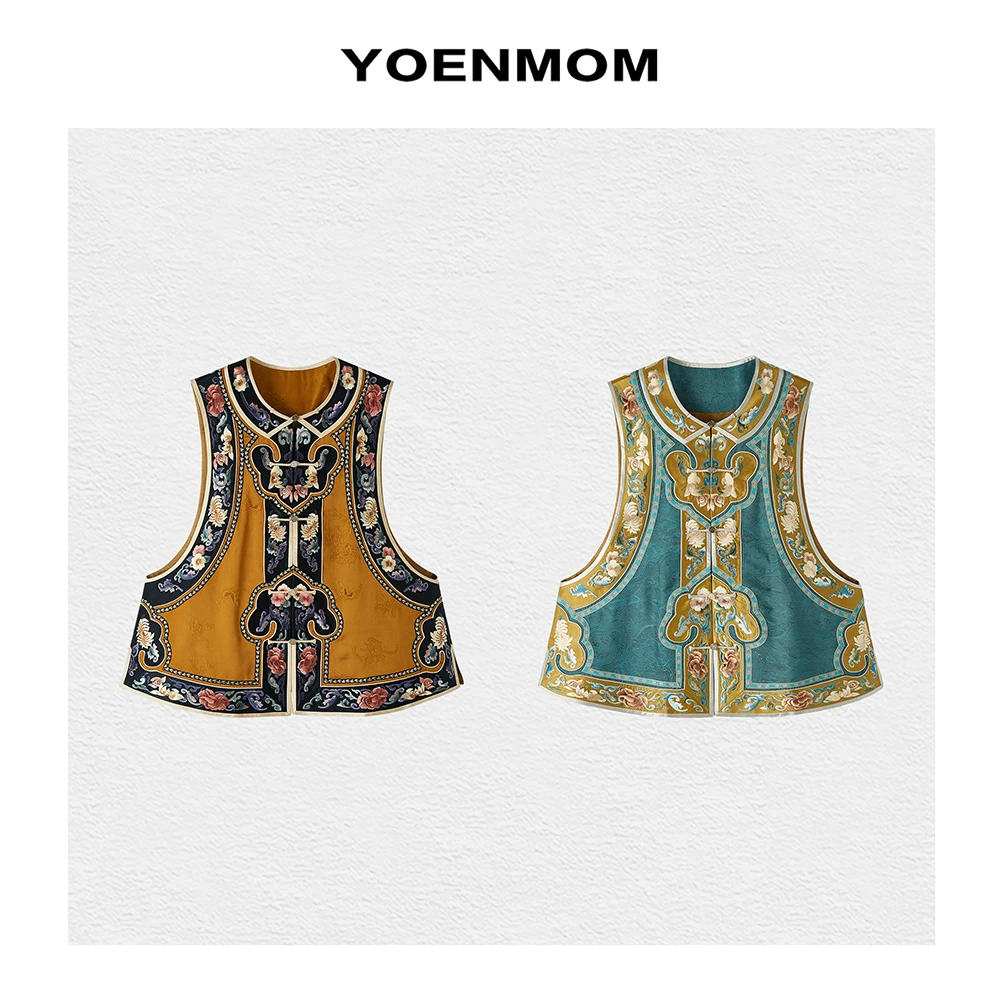 YOENMOM·晚香玉2024秋季新品 100桑蚕丝香云纱重磅手推绣如意马甲