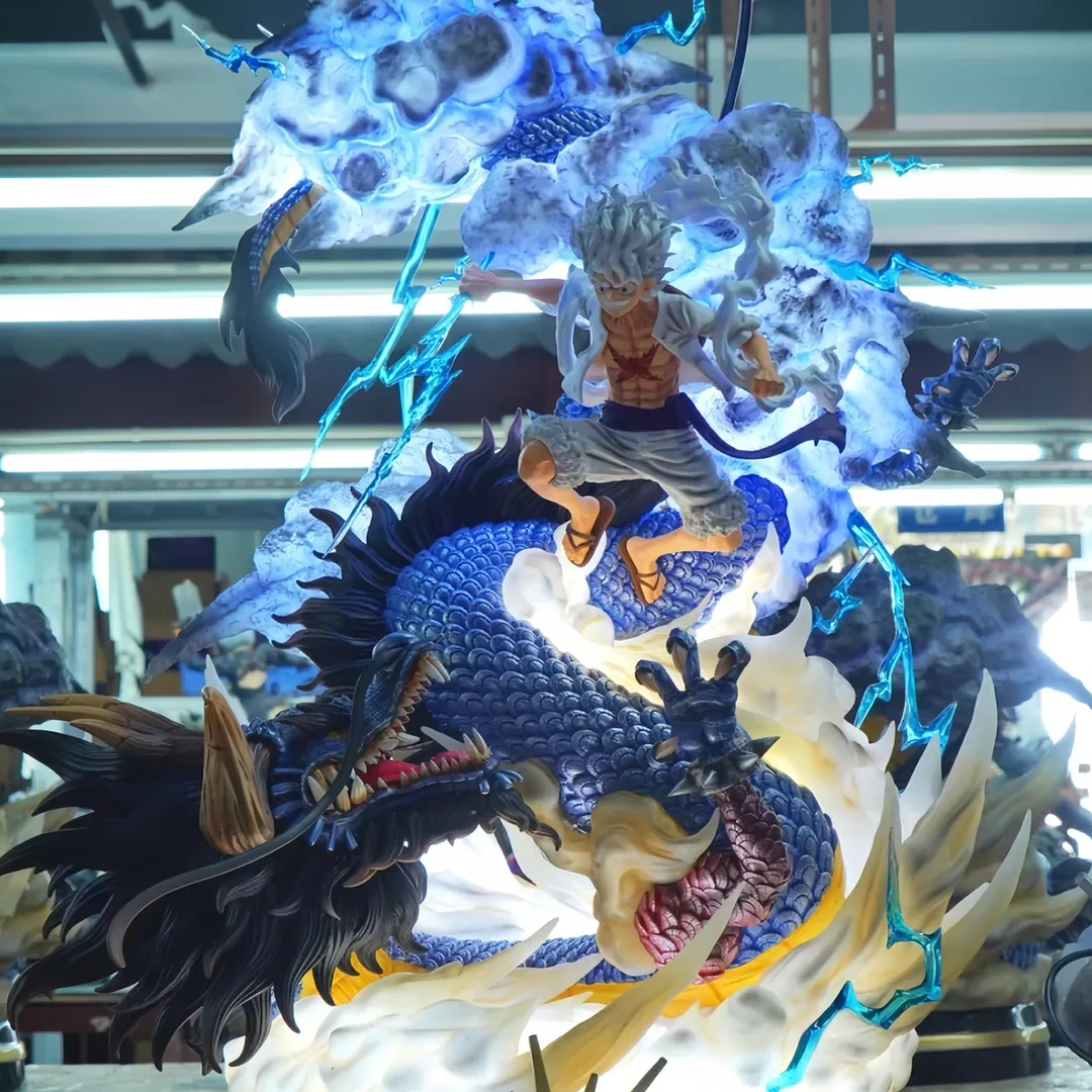 现货/【大货&秒发】海贼王尼卡路飞VS凯多大号手办高60CM（三档灯光）