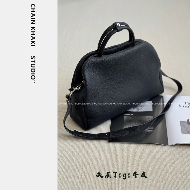 头层牛皮托特包软皮女大容量真皮手提单肩休闲松弛感通勤斜挎大包