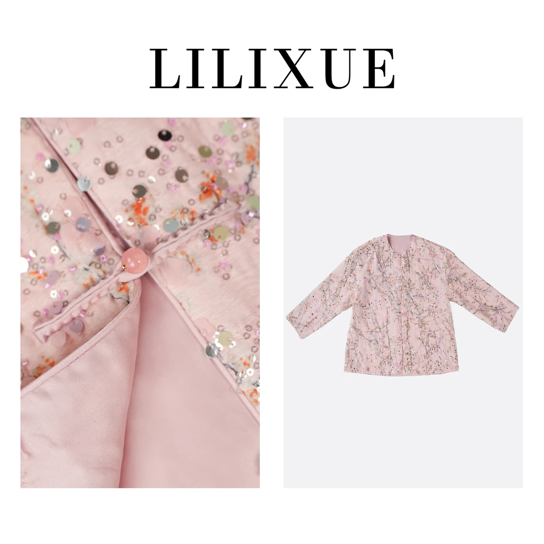 夏季新中式高端碎花盘扣古风外衣显瘦中式国风复古大码外套24066
