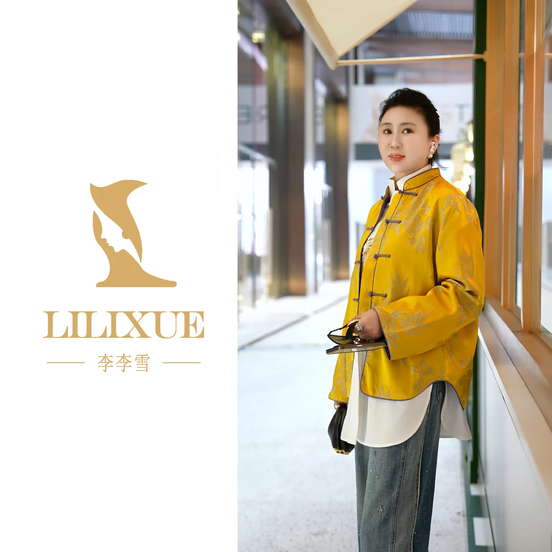 中国风新中式桑蚕丝春秋时尚中式显瘦印花外衣女轻奢外套888079