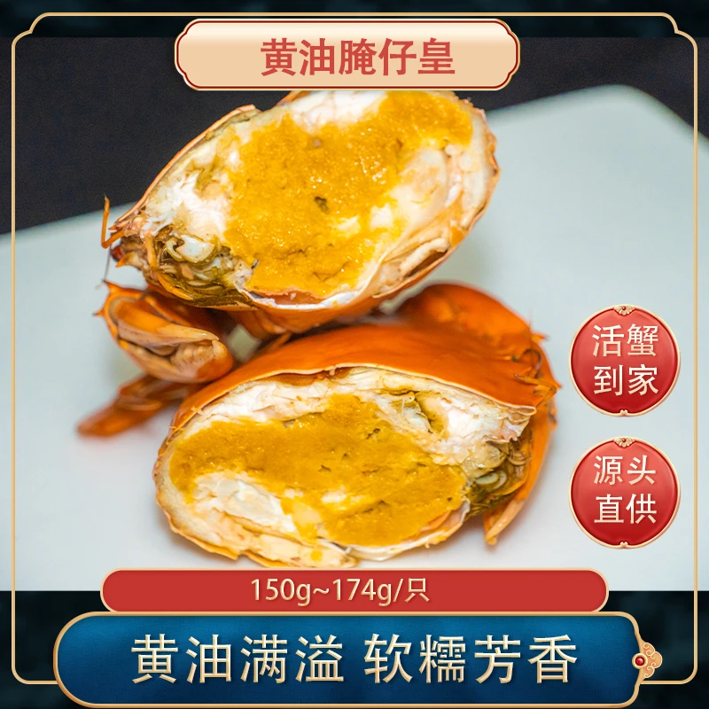 礼盒装150g~174g/只4~8只广东蟹東皇黄油腌仔顺丰冷链养殖鲜活