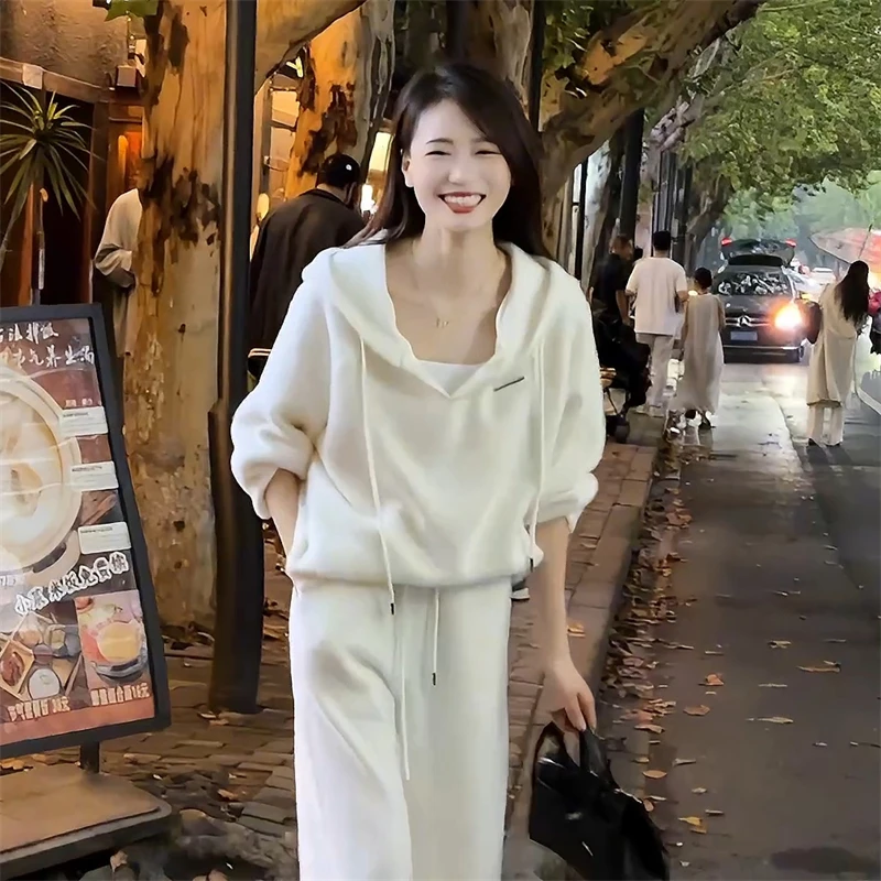 网红春季纯色连帽毛衣新款潮流宽松时尚甜美女装休闲通勤漂亮上衣