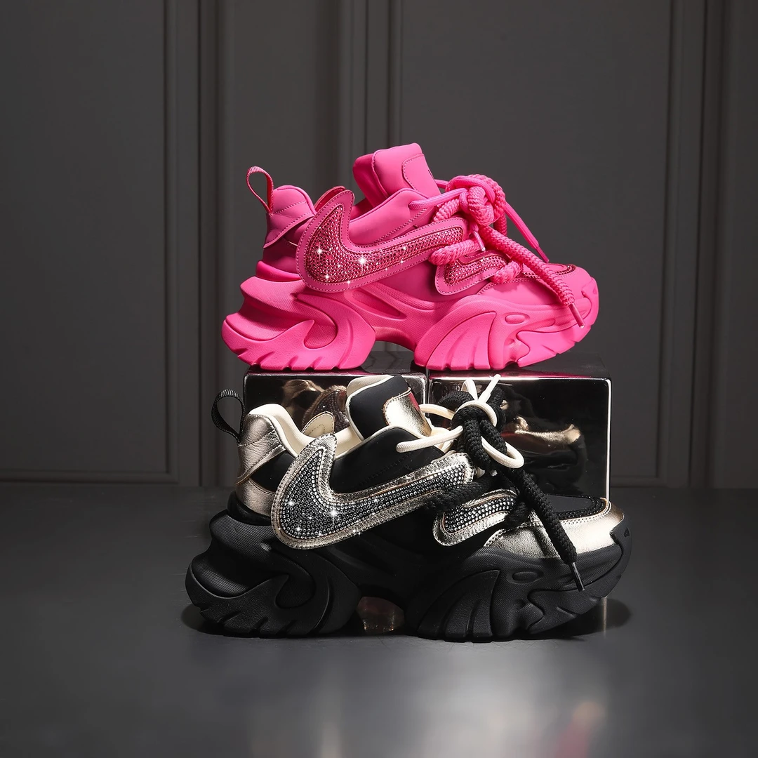 增高7cm时尚潮流小众百搭女士休闲鞋186-904