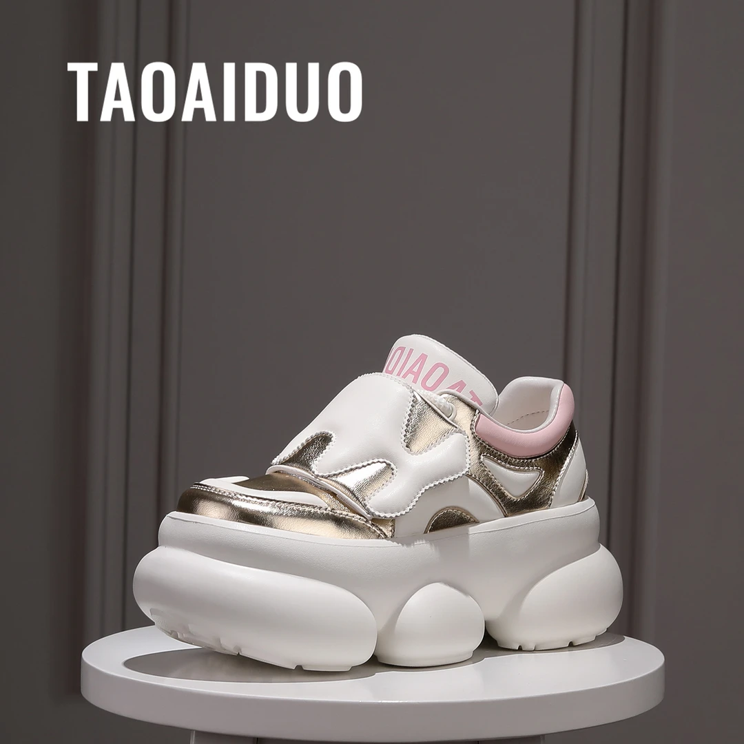 【断码福利】淘爱朵增高7cm时尚百搭潮流厚底女士休闲鞋24083