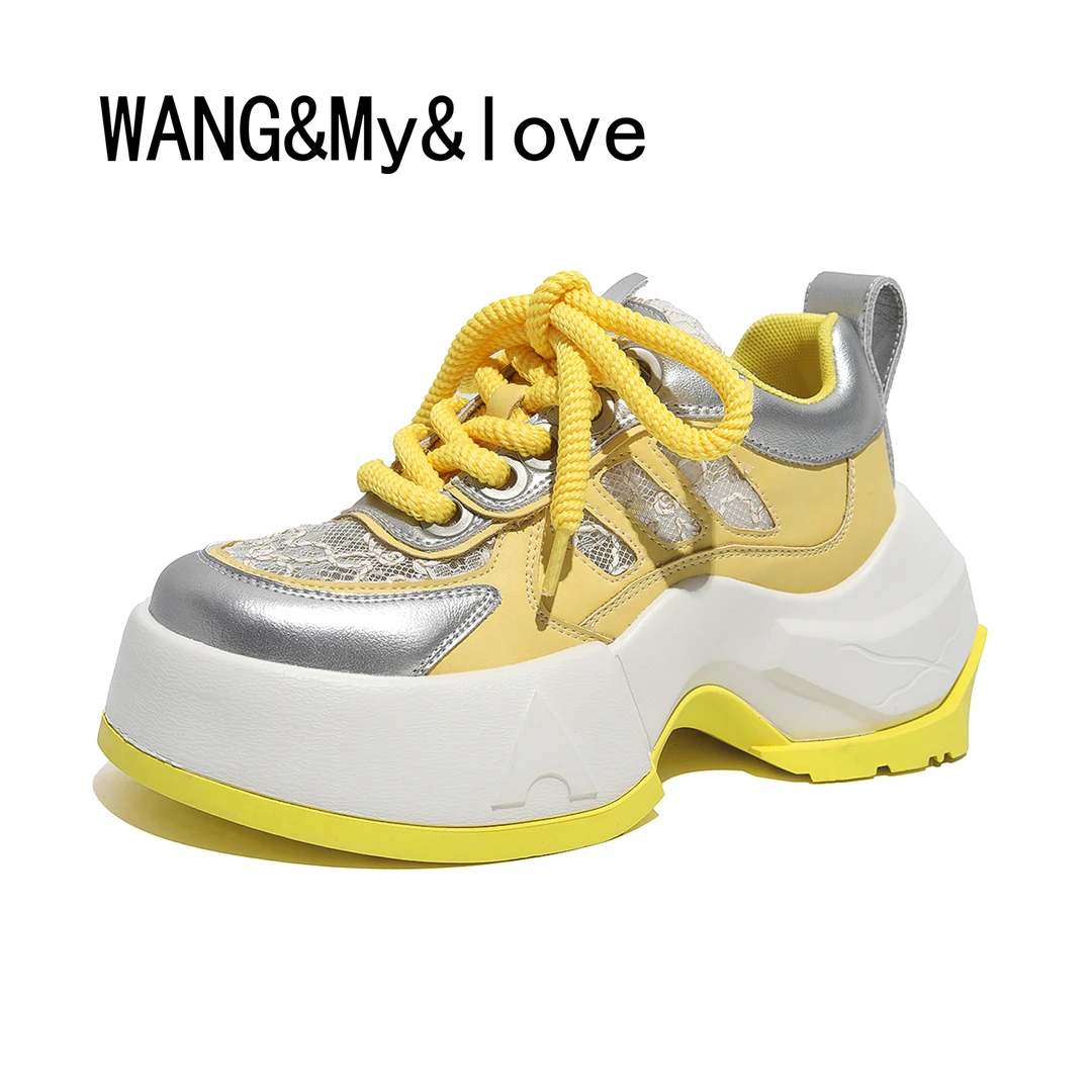 增高8CM厚底女鞋时尚透气春夏季新款韩版网面2687