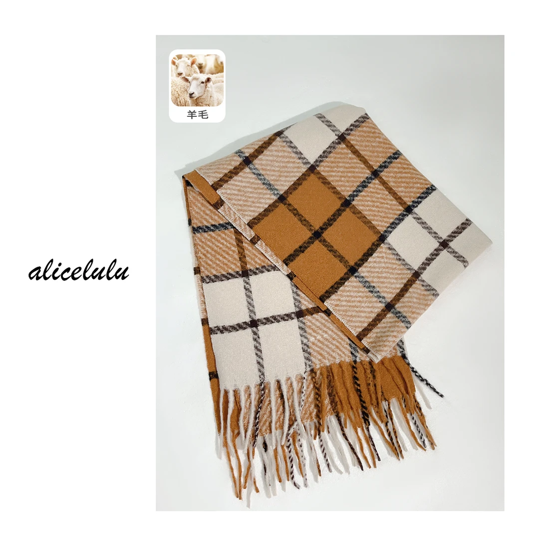 1 ALICE “知识分子”围巾 时髦格纹 御寒保暖 S2140826T
