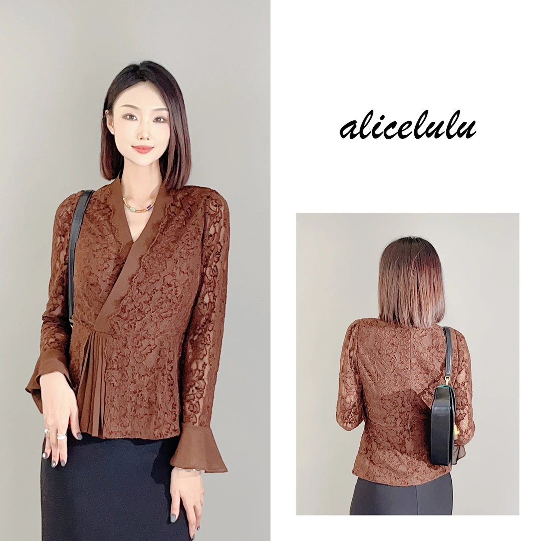 3 ALICE “小蛮腰”衬衫 华美蕾丝 藏肉显瘦 S2140386E