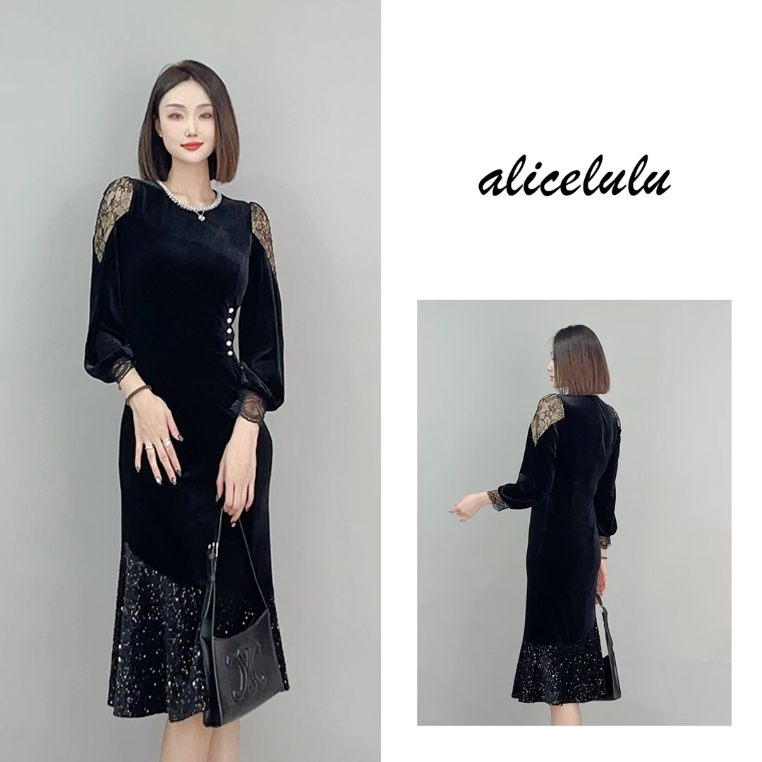 1 ALICE “年会战袍”连衣裙 闪耀迷人 华贵鱼尾 S2140866A