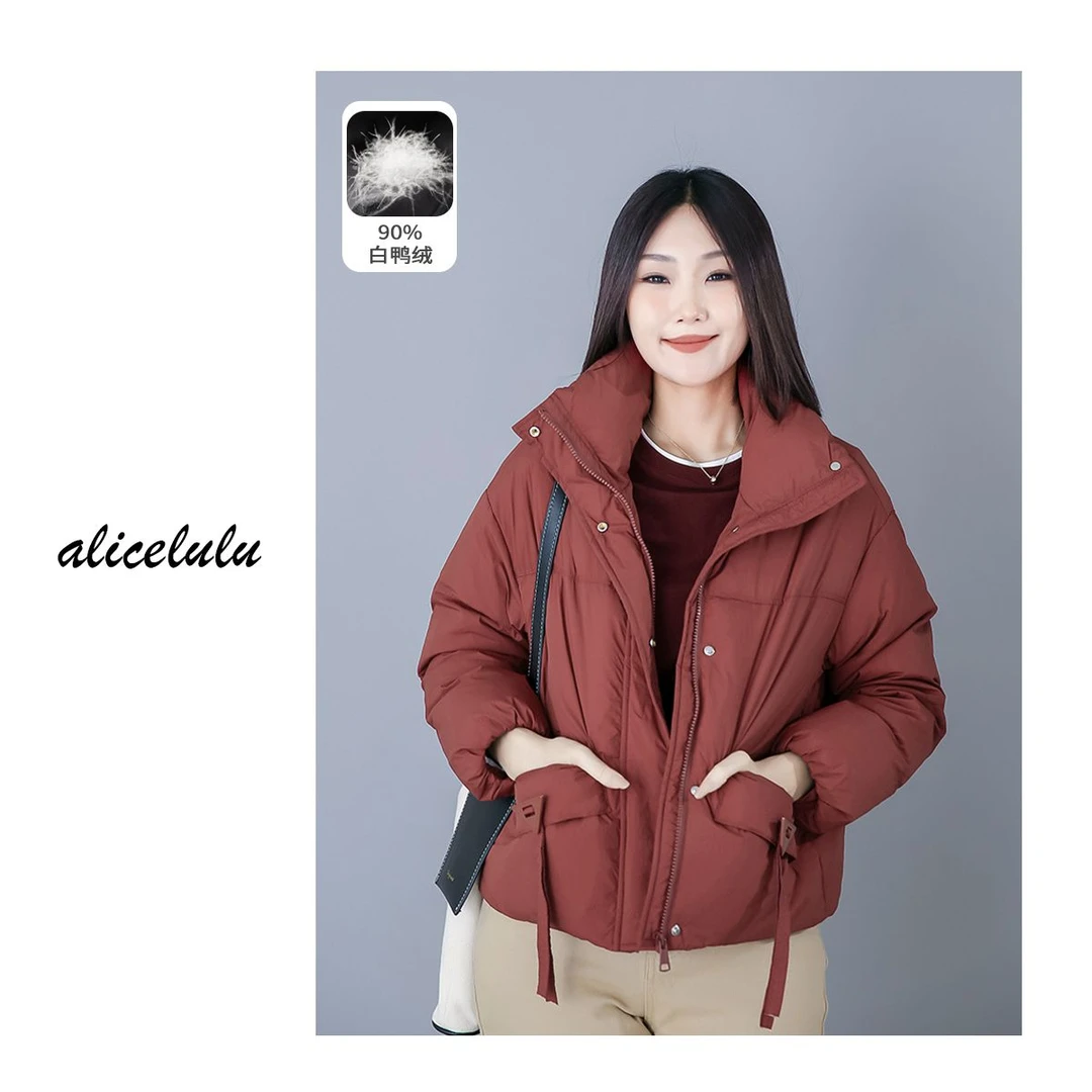 1 ALICE “御寒金三角”羽绒服 蓬松鸭绒 轻暖百搭 S2139488Tr