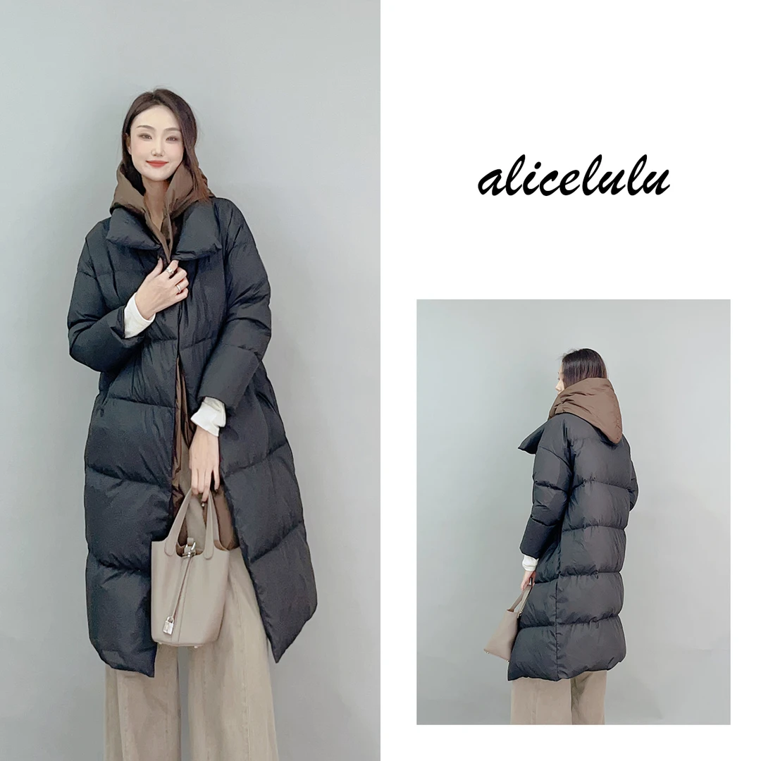 1 ALICE “叠穿新意”羽绒服 拼色层次 保暖鹅绒 S2141215Tr