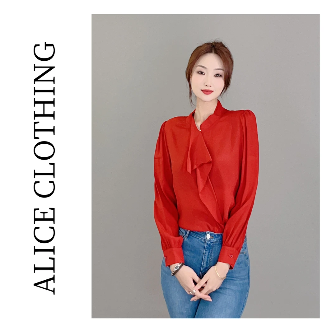 3【ALICE “女主气场”真丝上衣】明艳动人 优雅丝滑 S2135070G